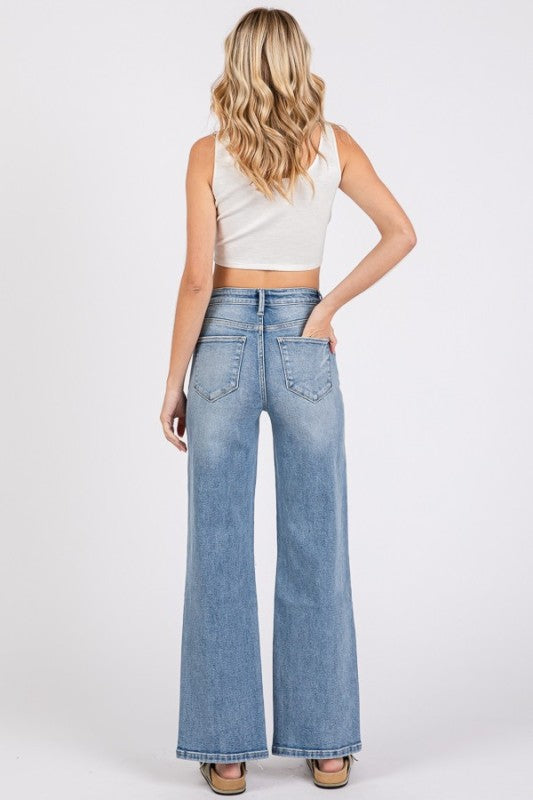 Edge Break Wide Leg Jean