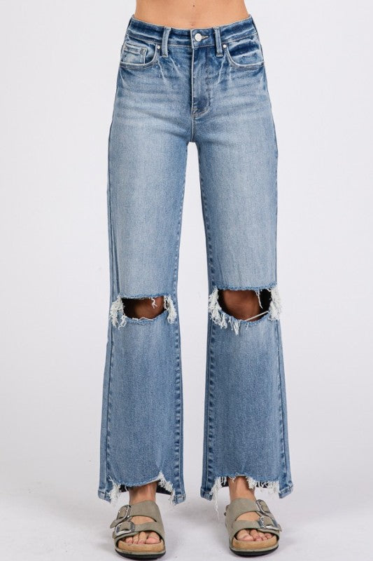 Edge Break Wide Leg Jean