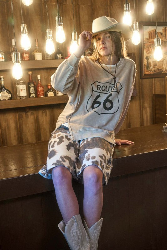 Route 66 Slouch Sweatshirt