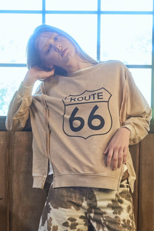 Route 66 Slouch Sweatshirt