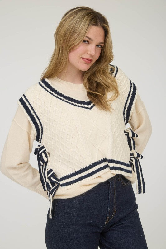 The Rowan Side-Tie Sweater Vest
