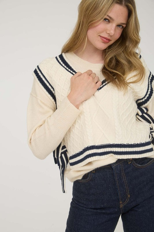 The Rowan Side-Tie Sweater Vest