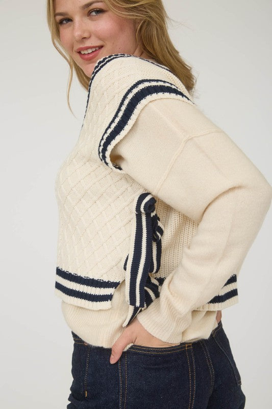 The Rowan Side-Tie Sweater Vest