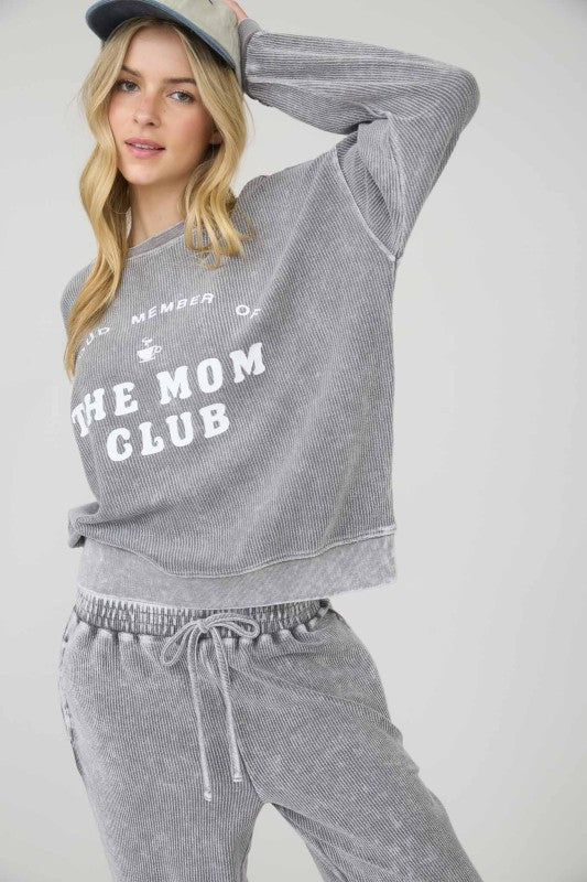 The Mom Club Washed Sweatshirt