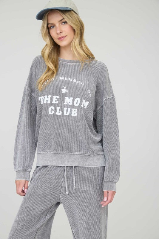 The Mom Club Washed Sweatshirt