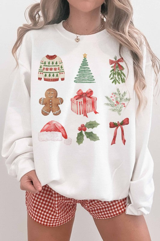 Christmas Collage Gallery Oversized Graphic Sweatshirt – Pre Order