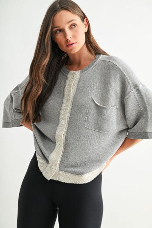 The Driftwood Raw Edge Cardigan