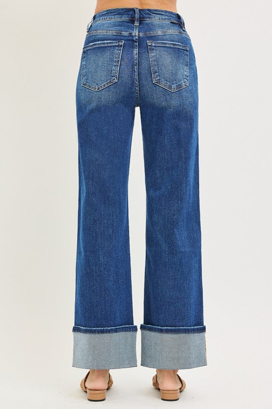 The Uptown Cuff Wide Leg Jeans