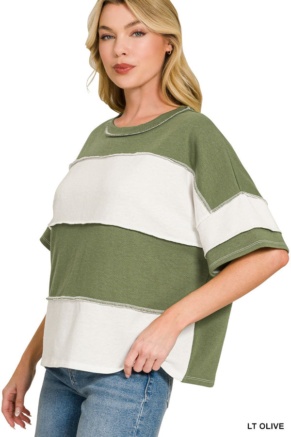 The Off Duty Color Block Top