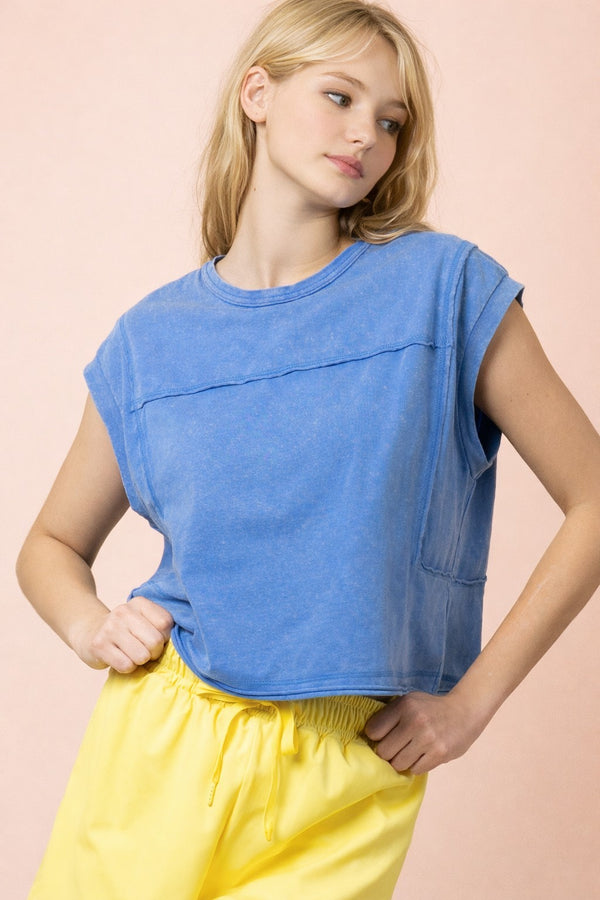 Free Spirit Mineral Wash Crop Top