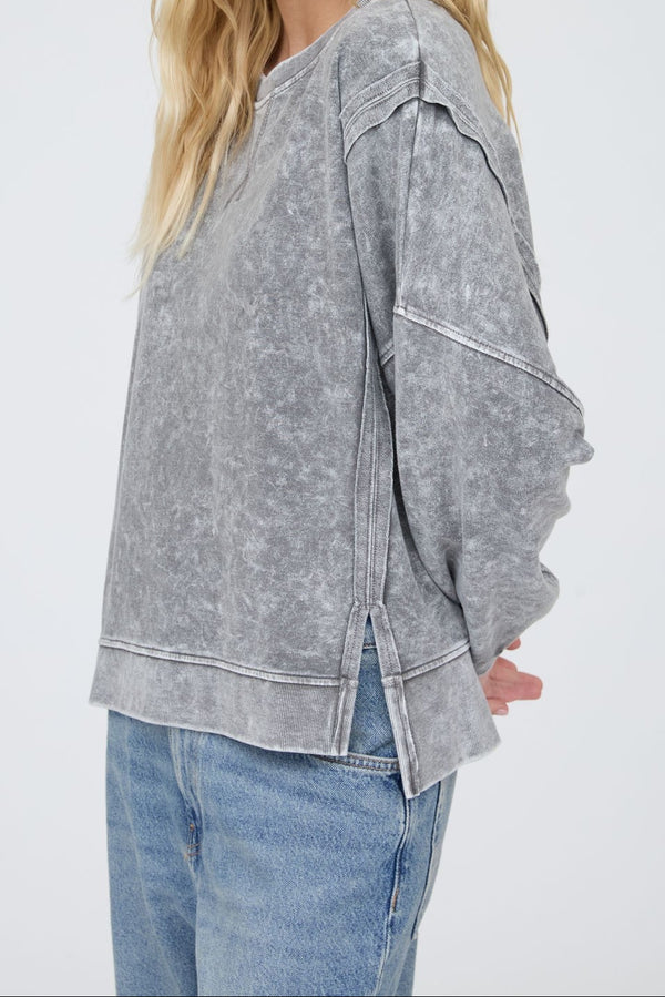 The Washed Away Sweatshirt - Black