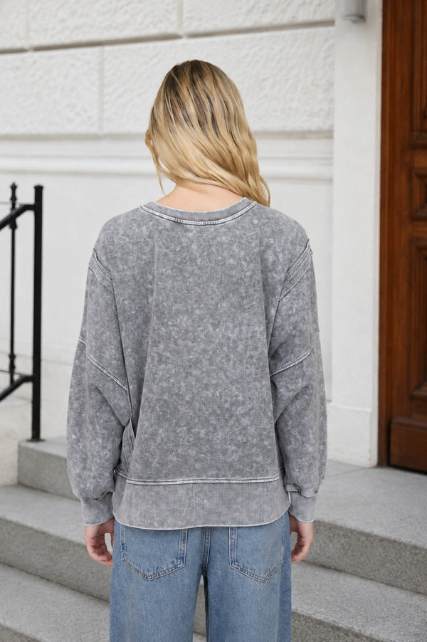 The Washed Away Sweatshirt - Black
