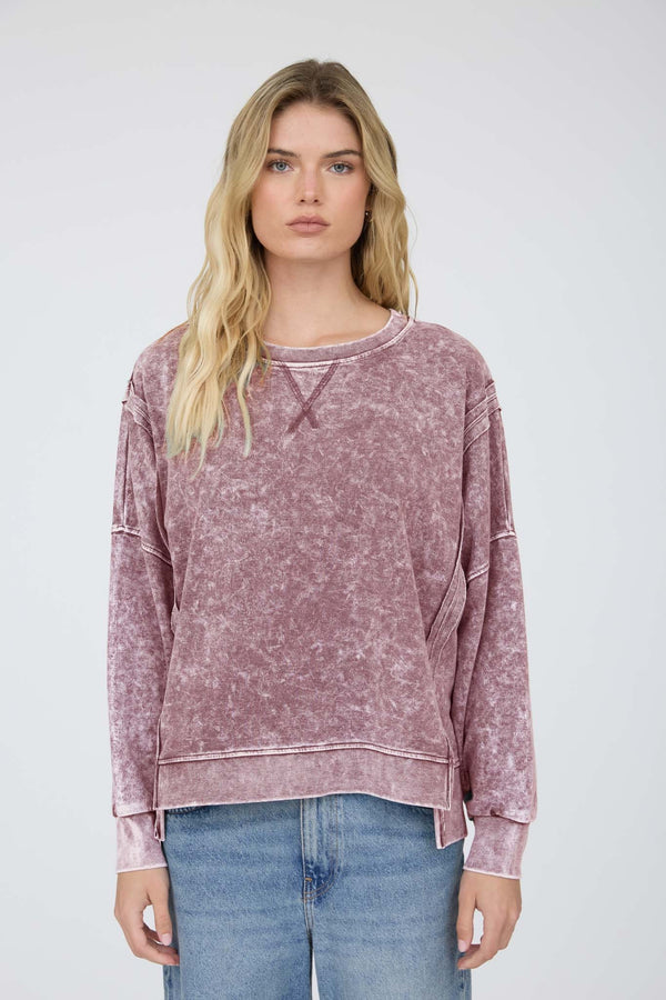 The Washed Away Sweatshirt - Maroon