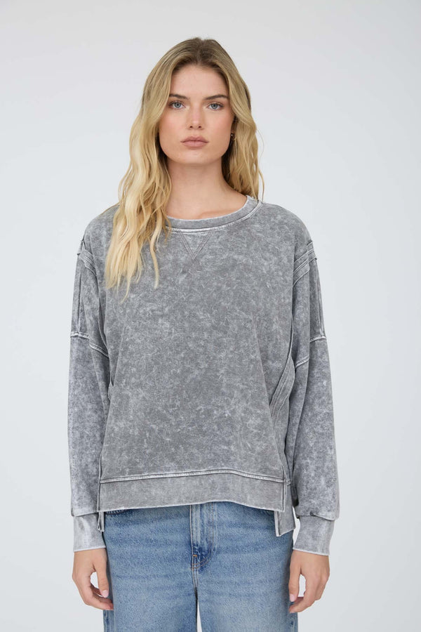 The Washed Away Sweatshirt - Black