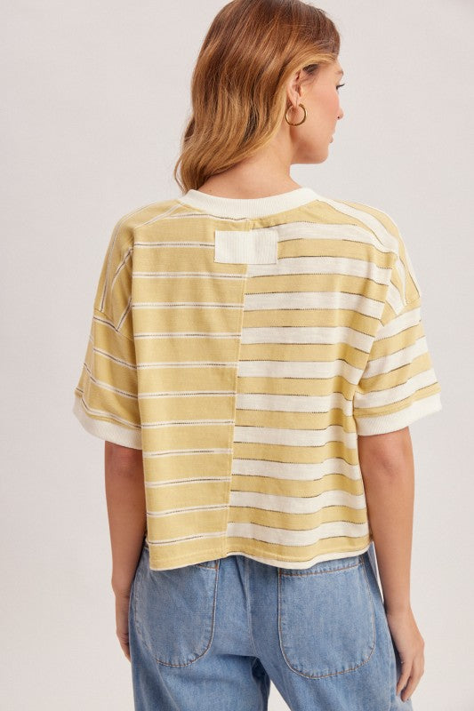 The Sunday Stroll Colorblock Cardigan Tee