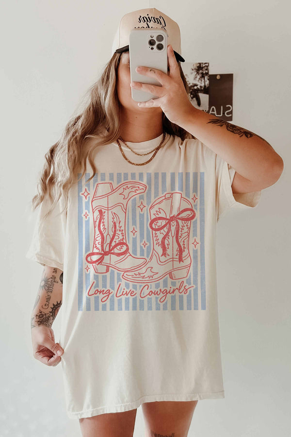 Long Live Cowgirls Oversized Graphic Tee - Pre Order
