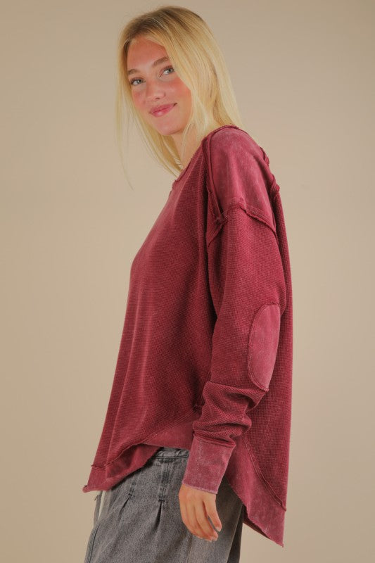 Stonewash Contrast Knit