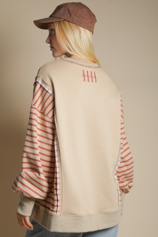 The Mixed Signals Pullover - Beige