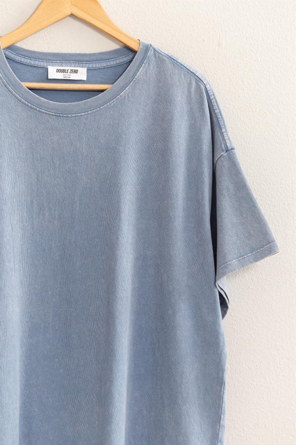 OVERSIZED DISTRESSED COTTON T-SHIRT