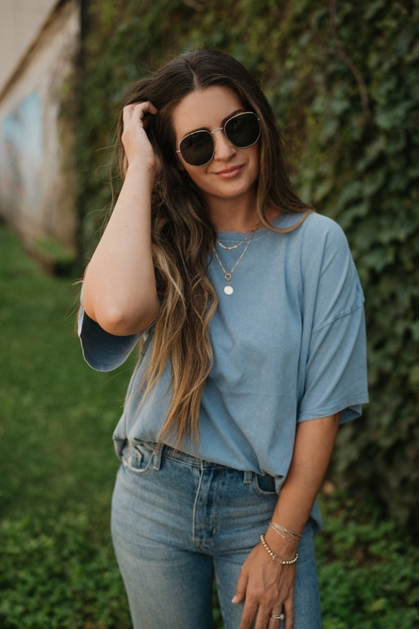 OVERSIZED DISTRESSED COTTON T-SHIRT