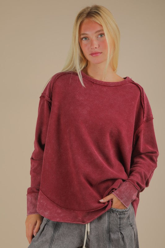 Stonewash Contrast Knit
