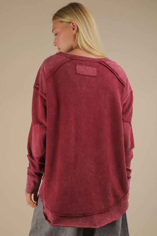 Stonewash Contrast Knit