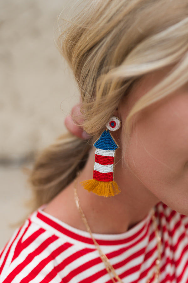 USA ROCKET EARRINGS