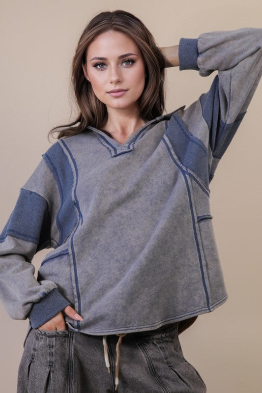 Mineral Ease Collared Top