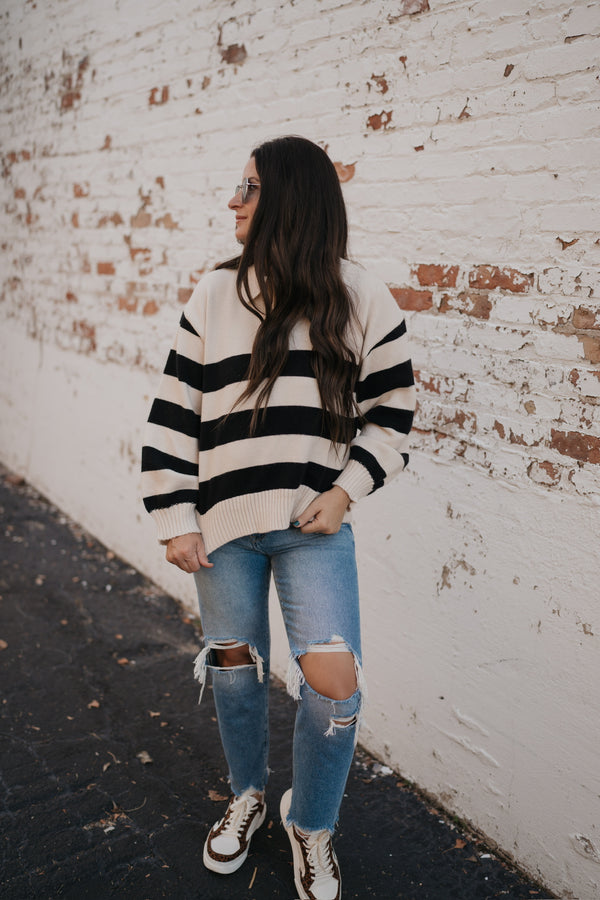 STAY COZY STRIPE SWEATER