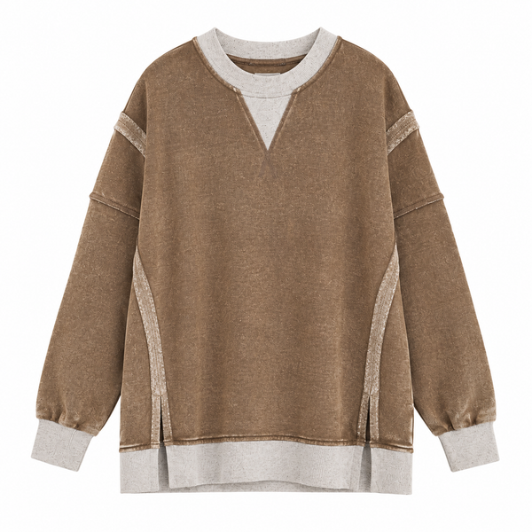 The Outfitter Trim Pullover - Mocha