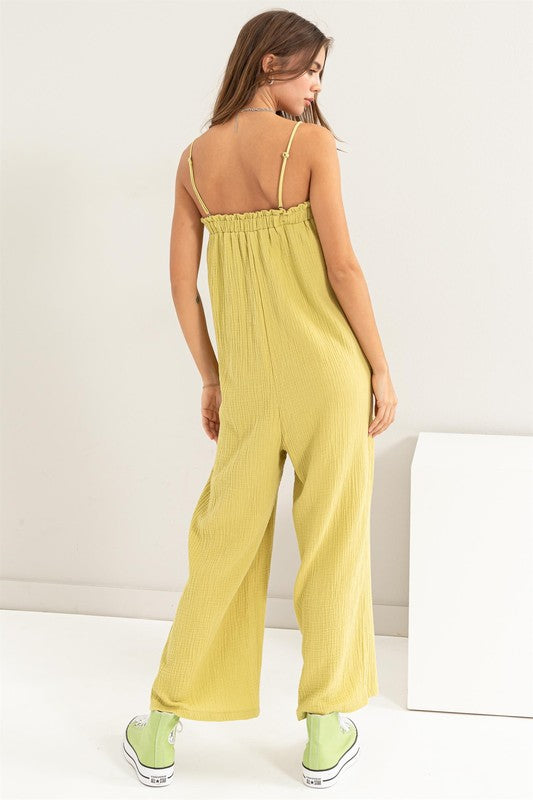 DOUBLE GAUZE RELAXED JUMPSUIT