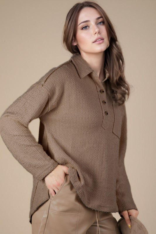 Sunday Stroll Textured Knit Top