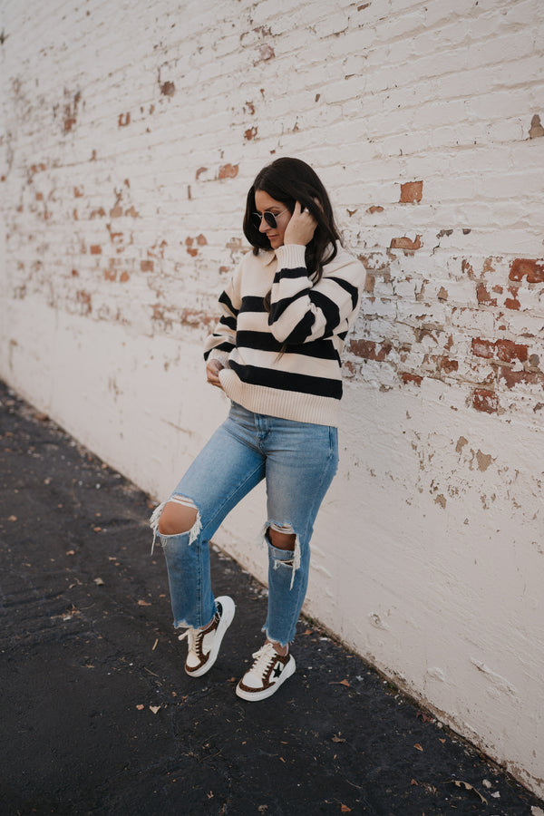 STAY COZY STRIPE SWEATER