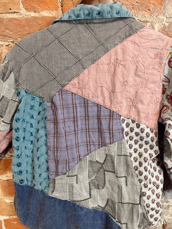Sacred Threads Patchwork Boho Shirt