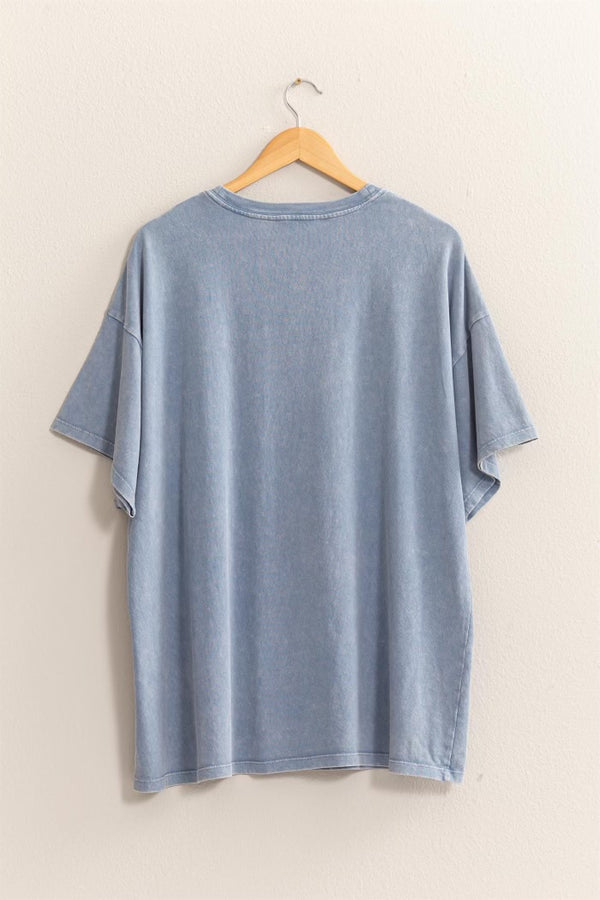 OVERSIZED DISTRESSED COTTON T-SHIRT