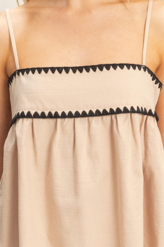 The Scallop Trim Babydoll Top