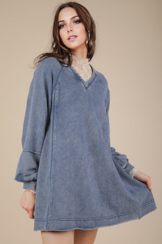 Stonewash Ease Mini Dress