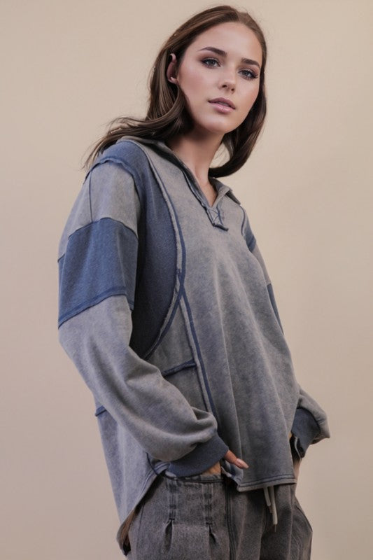 Mineral Ease Collared Top
