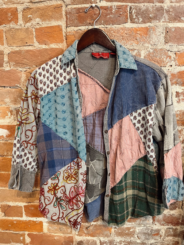 Sacred Threads Patchwork Boho Shirt