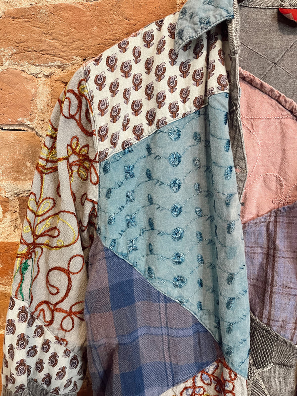 Sacred Threads Patchwork Boho Shirt