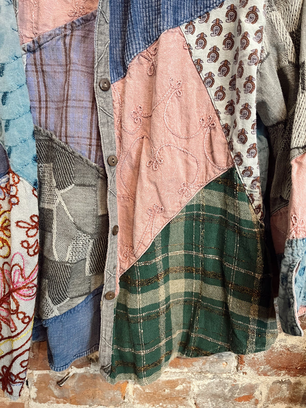 Sacred Threads Patchwork Boho Shirt