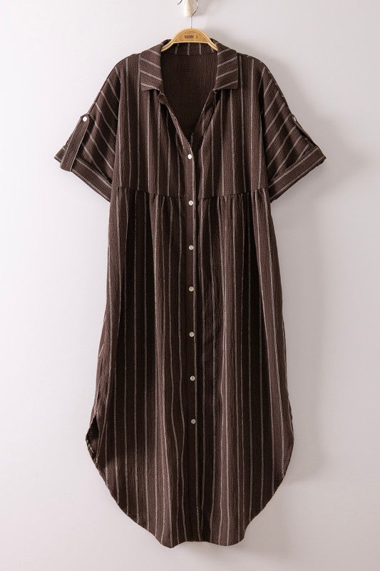 The Harbor Stripe Shirt Dress