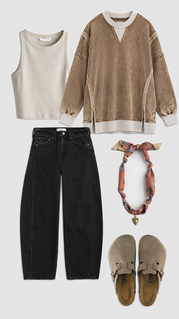 The Outfitter Trim Pullover - Mocha