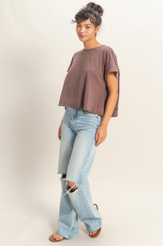 The Crossback Washed Tee