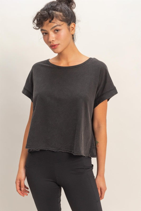 The Crossback Washed Tee