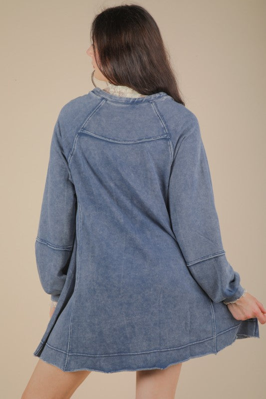 Stonewash Ease Mini Dress