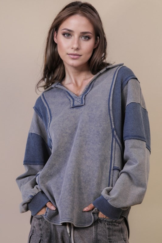 Mineral Ease Collared Top