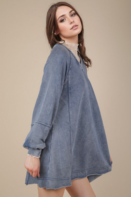 Stonewash Ease Mini Dress