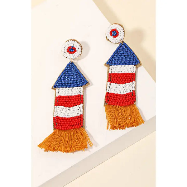 USA ROCKET EARRINGS