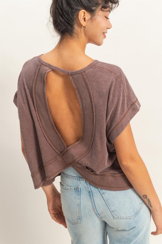 The Crossback Washed Tee